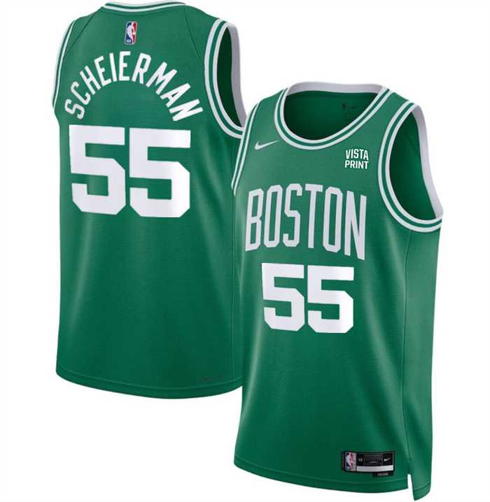 Men%27s Boston Celtics #55 Baylor Scheierman Kelly Green 2024 Draft Icon Edition Stitched Basketball Jersey Dzhi